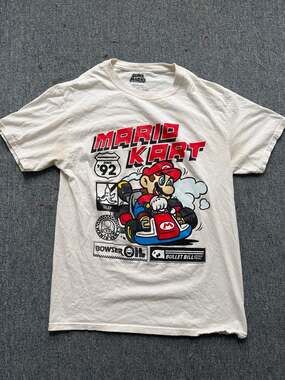 Super Mario Kart Since '92 Graphic T-Shirt White Size S